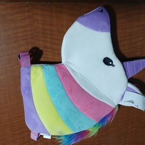 Colorful Unicorn Plush Backpack